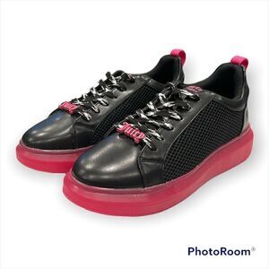 Juicy Couture Demi Chunky Sneakers Black Pink Size 7.5